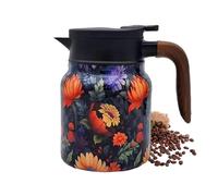 Té de té vintage, té de té de acero inoxidable | 1000 ml de té doméstico a prueba de gotas, té de té de cocina para comedor, apartamento, trabajo