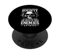 Te diré lo que está mal con la sociedad Nadie bebe cráneos PopSockets PopGrip Adhesivo