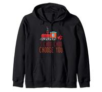 Te Elijo Choo Choo Tren Divertido Amor Romántico Sudadera con Capucha