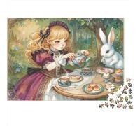 Té Encantador Puzzle 1000 Piezas Adultos Y Niños,Premium,Desafío,14 Años+ Chica Hermosa,Deco Pared,Regalo Ideal,Rompecabezas,Anti-estrés,Relax,Reto,Educativo 38x26cm