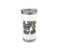 Te encontraré y te comeré broma divertida de morel Vaso térmico de acero inoxidable de doble pared