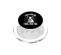 Te encontraré y te lameré - Amante de Boston Terrier PopSockets PopGrip para MagSafe