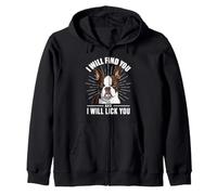 Te encontraré y te lameré - Amante de Boston Terrier Sudadera con Capucha