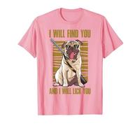 Te encontraré y te lameré Camiseta, Hombre, Rosado, XL