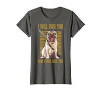 Te encontraré y te lameré Camiseta, Mujer, Asfalto, XL