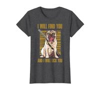 Te encontraré y te lameré Camiseta, Mujer, Jaspeado Oscuro, XXL