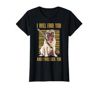 Te encontraré y te lameré Camiseta, Mujer, Negro, S