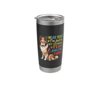 Te escucho que no estoy escuchando Sheltie Vaso térmico de acero inoxidable de doble pared