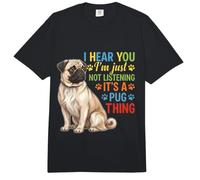 Te escucho, Simplemente no escucho, Pug. Comfort Colors Adult Heavyweight T-Shirt