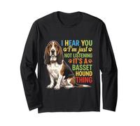Te escucho Simplemente no Estoy Escuchando Basset Hound Manga Larga