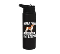 Te escucho, simplemente no estoy escuchando - Brittany Spaniel Dog Mom Stainless Steel Insulated Water Bottle