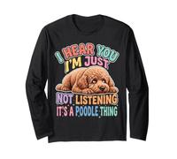 Te escucho Simplemente no Estoy Escuchando caniche Manga Larga