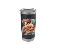 Te escucho simplemente no estoy escuchando caniche Vaso térmico de acero inoxidable de doble pared