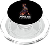 Te escucho Simplemente no Estoy Escuchando Doberman PopSockets PopGrip para MagSafe