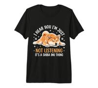 Te escucho Simplemente no Estoy Escuchando Shiba Inu Camiseta Premium
