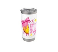 Te estaré esperando en casa Juego de softbol Coquette Bow Vaso térmico de acero inoxidable de doble pared