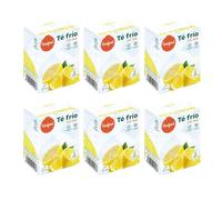 Té Frío Limón en Polvo | Pack de 6 Unidades | Sin Azúcar Añadido | Sin Aspartame | 12 Sobres | Bebida Refrescante Instantánea | Torafood