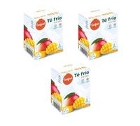 Té Frío Mango en Polvo | Pack de 3 Unidades | Sin Azúcar Añadido | Sin Aspartame | 12 Sobres | Bebida Refrescante Instantánea | Torafood