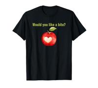 ¿Te gustaría una manzana mordida con un corazón? Camiseta
