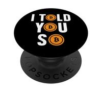 Te he Dicho Bitcoin BTC HODL criptomoneda Regalo PopSockets PopGrip Adhesivo