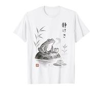 Té japonés Sumi-e Frog Art Zen Ink Wash Serenity Camiseta