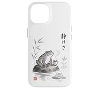 Té japonés Sumi-e Frog Art Zen Ink Wash Serenity Carcasa para iPhone 14