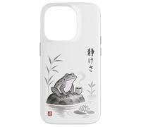 Té japonés Sumi-e Frog Art Zen Ink Wash Serenity Carcasa para iPhone 14 Pro