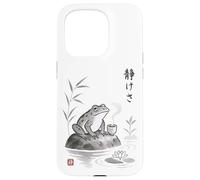 Té japonés Sumi-e Frog Art Zen Ink Wash Serenity Carcasa para iPhone 15 Pro