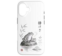 Té japonés Sumi-e Frog Art Zen Ink Wash Serenity Carcasa para iPhone 16