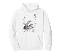 Té japonés Sumi-e Frog Art Zen Ink Wash Serenity Sudadera con Capucha