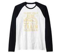 Te llevaré a la estación de Tren Camiseta Manga Raglan