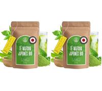 Té Matcha en Polvo de Japón Organico Monte Nativo (100g) - Organic Macha tea - Infusiones de hierbas - Té Verde - Cuidadosamente cortado y secado - 100% puro y natural (Paquete de 2)