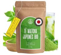 Té Matcha en Polvo de Japón Organico Monte Nativo (100g) - Organic Macha tea - Infusiones de hierbas - Té Verde - Cuidadosamente cortado y secado - 100% puro y natural