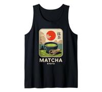 Té Matcha Japan Kyoto Retro Kanji Japonés Souvenir Camiseta sin Mangas