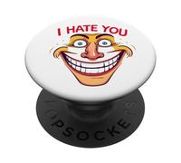 Te Odio Cara Sonriente PopSockets PopGrip Adhesivo