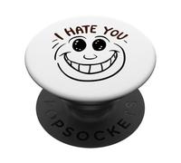 Te Odio Cara Sonriente PopSockets PopGrip Adhesivo