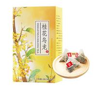 Té Oolong, Té Orgánico, Té Premium Oolong Osmanthus Fragrans Hojas de Flor, Té Saludable para el Hogar Oficina Relajación al Aire Libre, Mejor Valor Tamaño Familiar, 20 Bolsitas de Té