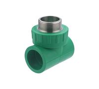 Te PPR con rosca macho 1'1/4 - Ø40 | Ideal para derivaciones con conexión roscada en sistemas de agua | Resistente, duradera y fácil de instalar por termofusión | QUICK PLOMBERIE