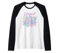 Te quiero a todos en clase, lindo corazón despedido Camiseta Manga Raglan