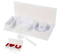 Te quiero Caja de regalo en forma de corazón Caja de San Valentín vacía para rellenar con cartas Decoración floral Blanca I Heart U Recuerdo Regalo para San Valentín Boda Día de la Madre Cumpleaños