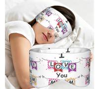 Te quiero, mamá., Antifaz para dormir, ideal para el hogar, viajes y trabajo por turnos. Cubre completamente los ojos y bloquea la luz.