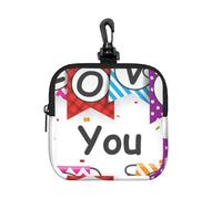 Te Quiero, mamá.,Bolsa de Almacenamiento Cuadrada con Cremallera, Monedero de Neopreno, Carteras pequeñas, Monedero pequeño, Monedero