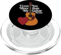 Te Quiero más Que a mi Guitarra - Valentine Guitar Player PopSockets PopGrip para MagSafe