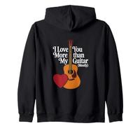 Te Quiero más Que a mi Guitarra - Valentine Guitar Player Sudadera con Capucha