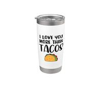 Te quiero más que tacos Vaso térmico de acero inoxidable de doble pared