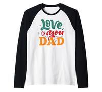 Te quiero papá, feliz día del padre, divertida familia Camiseta Manga Raglan
