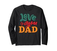 Te quiero papá, feliz día del padre, divertida familia Manga Larga