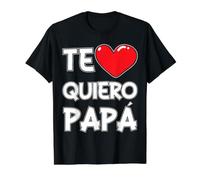 Te Quiero Papá Regalo De Cumpleaños para El Padre Camiseta gráfica económica, Hombre, Negro, L