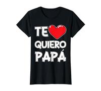 Te Quiero Papá Regalo De Cumpleaños para El Padre Camiseta gráfica económica, Mujer, Negro, XS