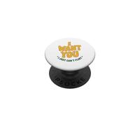 Te Quiero Simplemente no Puedo coquetear Gráfico de Citas Groovy de los 70 PopSockets PopGrip Adhesivo